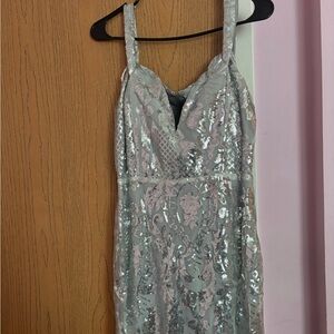 Silver Sequin Dress